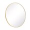 Modern Round Bathroom Wall Mirror with Metal Frame and HD Glass for Bedroom or Hallway